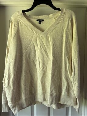 Buffalo David Bitton Light Cream V-Neck Pullover